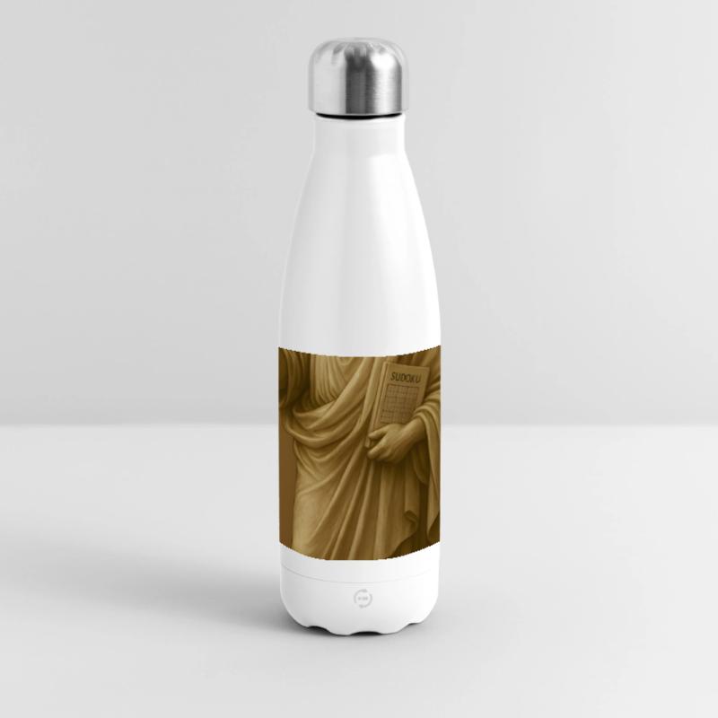 Baroque philosopher with selfie stick Panoramic Thermal Bottle 500 ml