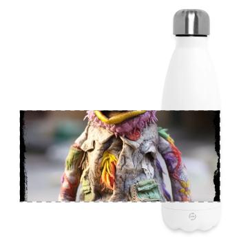 Bunter Puppenmonster mit witzigem Design - Panorama Isolierflasche 500 ml - Weiß - Vorne