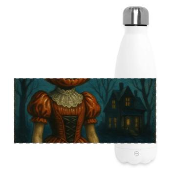 Halloween citrouille horreur - Gourde isotherme panoramique 500 ml - blanc - Devant