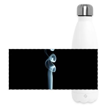 Elegant Smoke Swirl - Panoramic Thermal Bottle 500 ml - white - Front