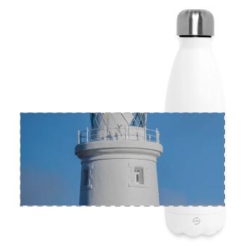 St Marys Lighthouse Close Up - Panoramic Thermal Bottle 500 ml - white - Front