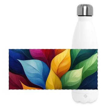 Abstract plant illustration - Panoramic Thermal Bottle 500 ml - white - Front