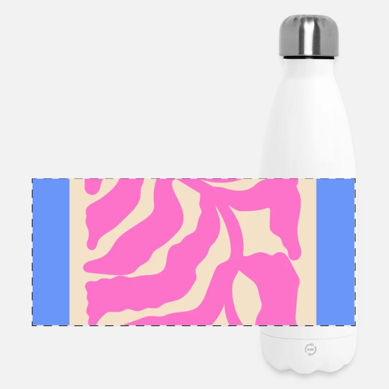 Bloom With Aberdeen Aesthetic Flowers #2 - Panoramic Thermal Bottle 500 ml - white