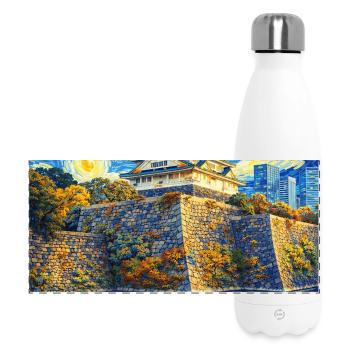 Osaka, Japan - Panoramic Thermal Bottle 500 ml - white - Front