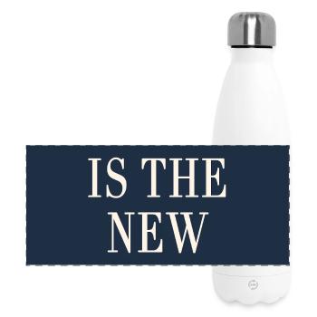 Hors ligne, c’est le nouveau luxe – le style de l’argent ancien - Gourde isotherme panoramique 500 ml - blanc - Devant