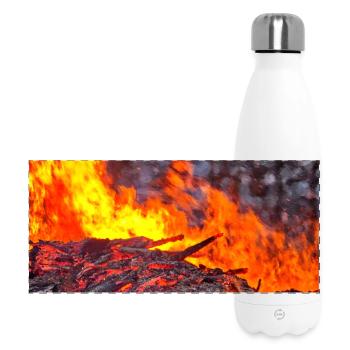 Fire & Flame Easter Fire Poster - Panoramic Thermal Bottle 500 ml - white - Front
