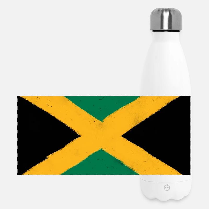 Drapeau de la Jamaïque - Gourde isotherme panoramique 500 ml - blanc