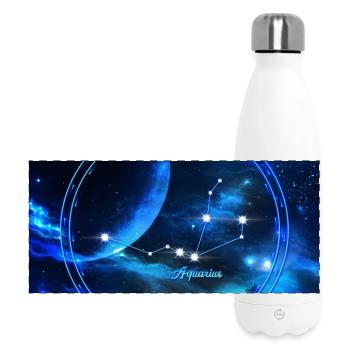 Goldenes Wassermann Sternzeichen - Panorama Isolierflasche 500 ml - Weiß - Vorne