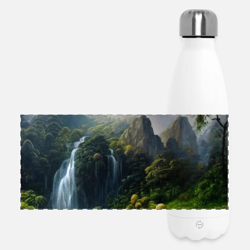 Landschaft - Panorama Isolierflasche 500 ml - Weiß