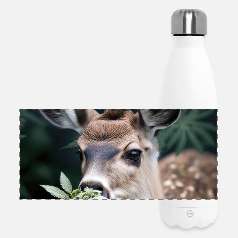 Cannabiche 07 with typo - Panoramic Thermal Bottle 500 ml - white