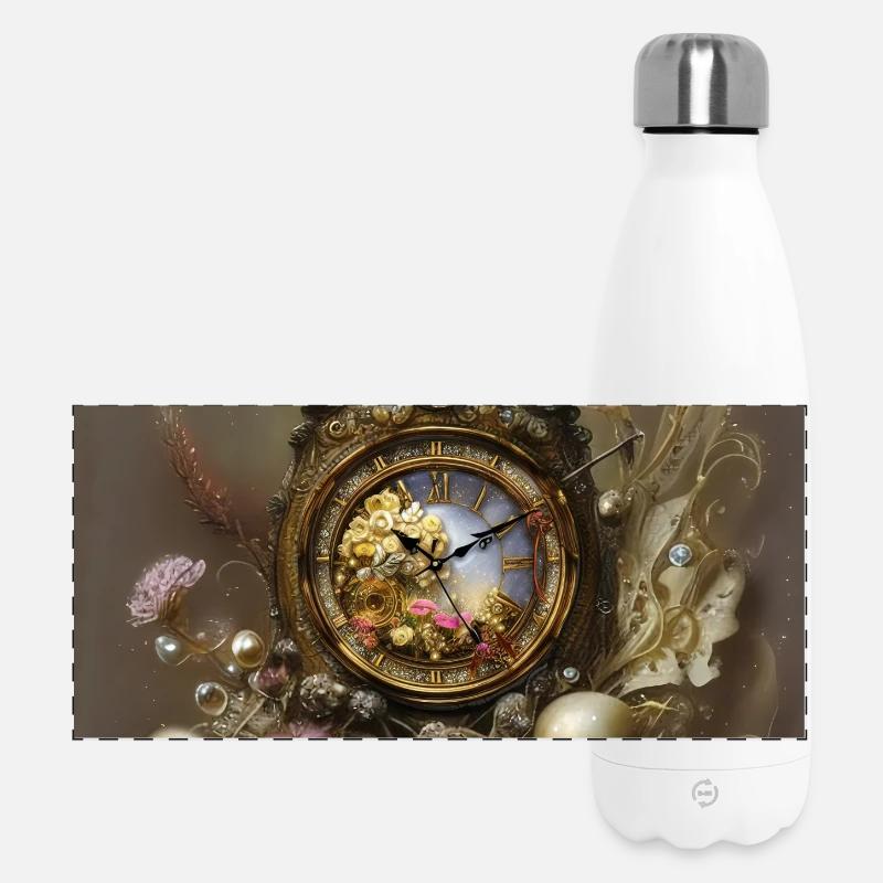 Die Steampunk-Ästhetik - Panorama Isolierflasche 500 ml - Weiß