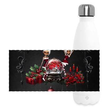 Wonderful Dark Christmas Season - Panoramic Thermal Bottle 500 ml - white - Front