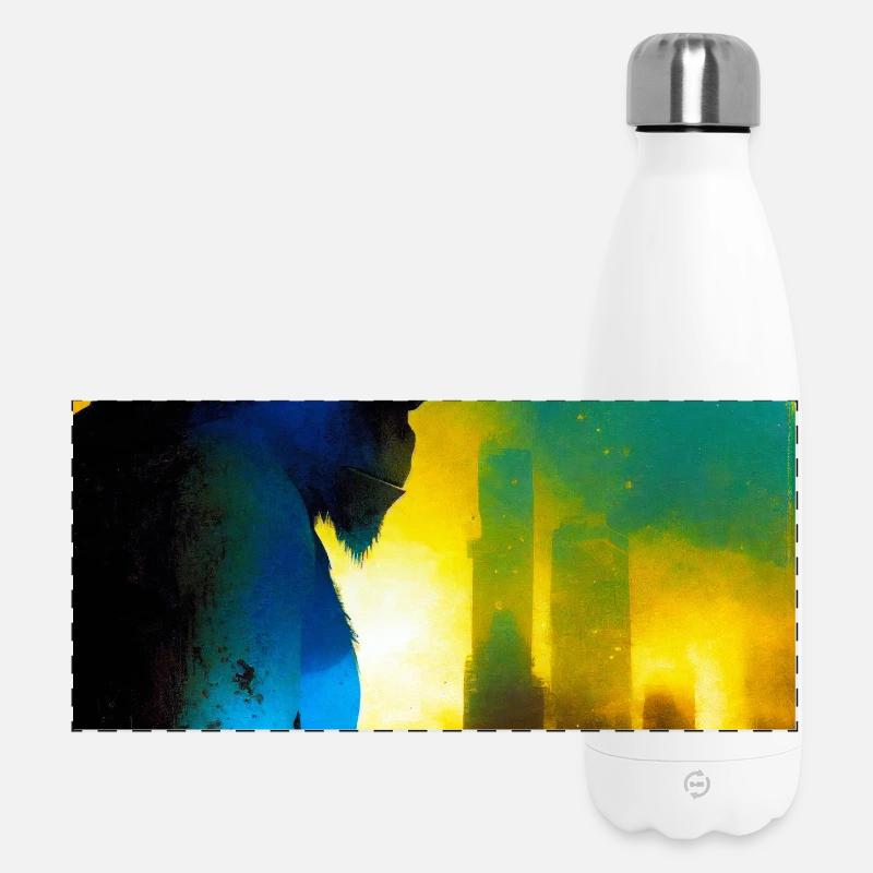 Gorilla 01 - Panoramic Thermal Bottle 500 ml - white