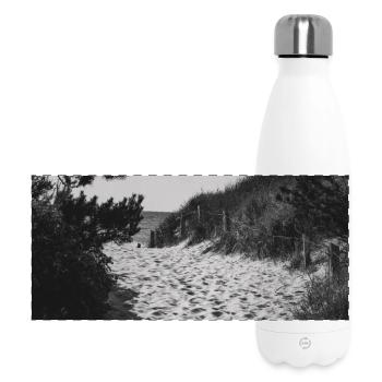 Beach Access West Beach Prerow Baltic Sea Darß Poster - Panoramic Thermal Bottle 500 ml - white - Front