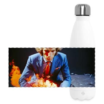 Der Burning Man 02 - Panorama Isolierflasche 500 ml - Weiß - Vorne