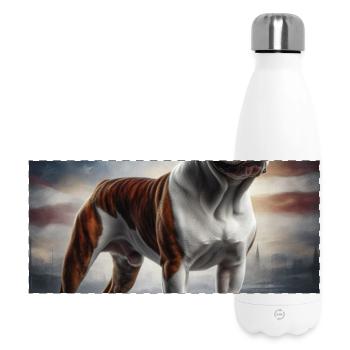 Bulldogge - Panorama Isolierflasche 500 ml - Weiß - Vorne
