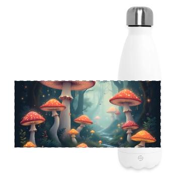 Mushroom Forest - Panorama Isolierflasche 500 ml - Weiß - Vorne