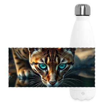 Feline Mysticism - Panoramic Thermal Bottle 500 ml - white - Front