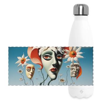 Flower Masks Dream - Panoramic Thermal Bottle 500 ml - white - Front