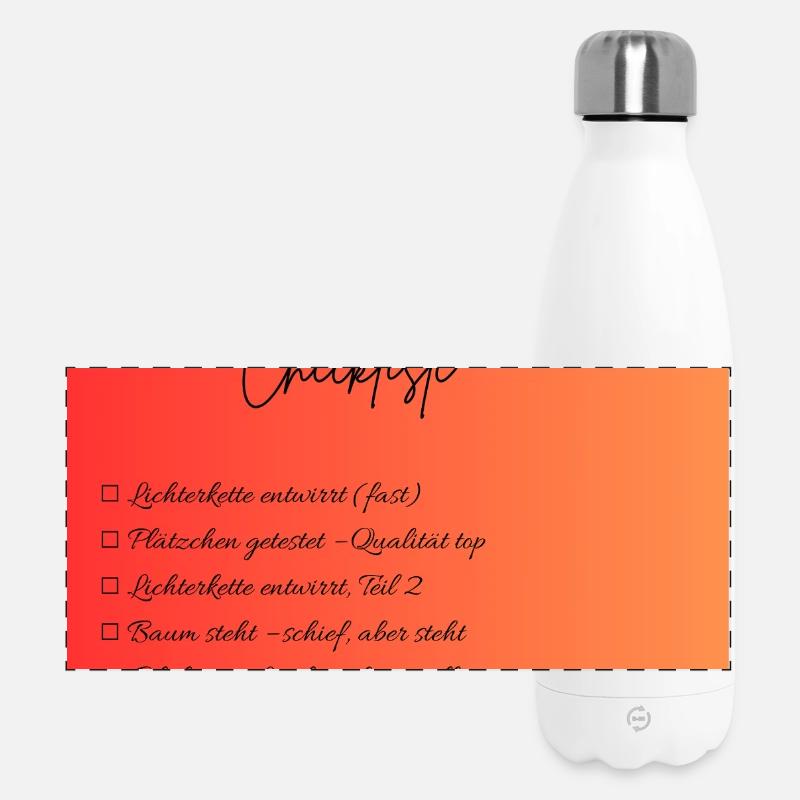 Christmas Checklist Design - Panoramic Thermal Bottle 500 ml - white
