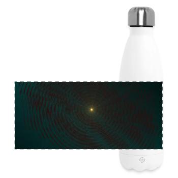 Spirale de lutte turquoise au centre - Gourde isotherme panoramique 500 ml - blanc - Devant