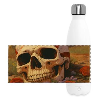 Inspiriert von Sünden, Totenkopf in der Wüste - Panorama Isolierflasche 500 ml - Weiß - Vorne