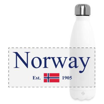 Norway - Norge - Norwegen - Flagge - Skandinavien - Panorama Isolierflasche 500 ml - Weiß - Vorne