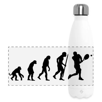 Evolution of tennis - Panorama Isolierflasche 500 ml - Weiß - Vorne