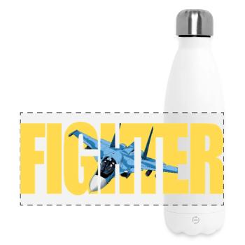 Chasseur Su-34 - Gourde isotherme panoramique 500 ml - blanc - Devant
