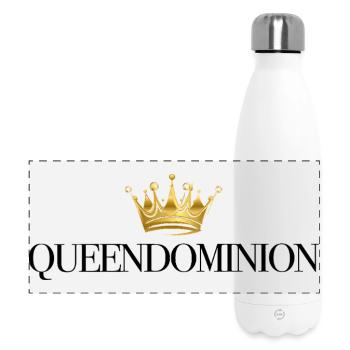Golden crown on black - Panoramic Thermal Bottle 500 ml - white - Front