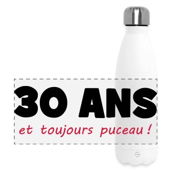 30 ans et toujours puceau ! - Gourde isotherme panoramique 500 ml - blanc - Devant