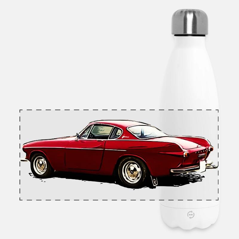 Oldtimer P1800 S - Panorama Isolierflasche 500 ml - Weiß