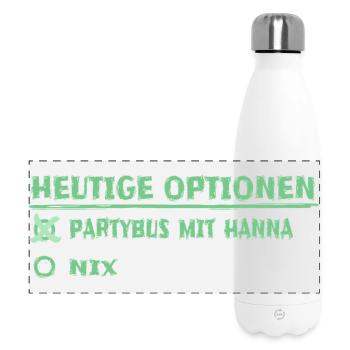 Vorname hanna - Panorama Isolierflasche 500 ml - Weiß - Vorne