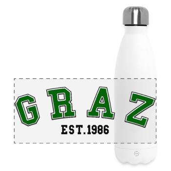 Graz fondée en 1986 - Gourde isotherme panoramique 500 ml - blanc - Devant