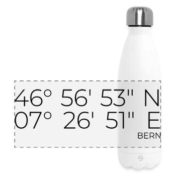 Koordinaten Bern - Panorama Isolierflasche 500 ml - Weiß - Vorne