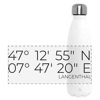 Koordinaten Langenthal Schweiz - Panorama Isolierflasche 500 ml - Weiß - Vorne