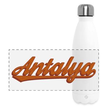 Antalya Lettering Retro Design - Gourde isotherme panoramique 500 ml - blanc - Devant