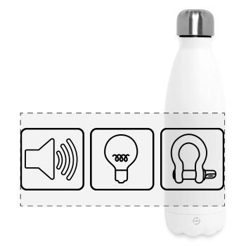 Sound Light Rigging Logo - Panorama Isolierflasche 500 ml - Weiß - Vorne