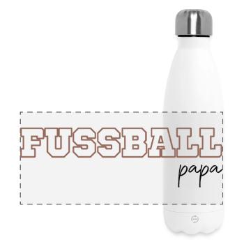 Fussball papa - Panorama Isolierflasche 500 ml - Weiß - Vorne