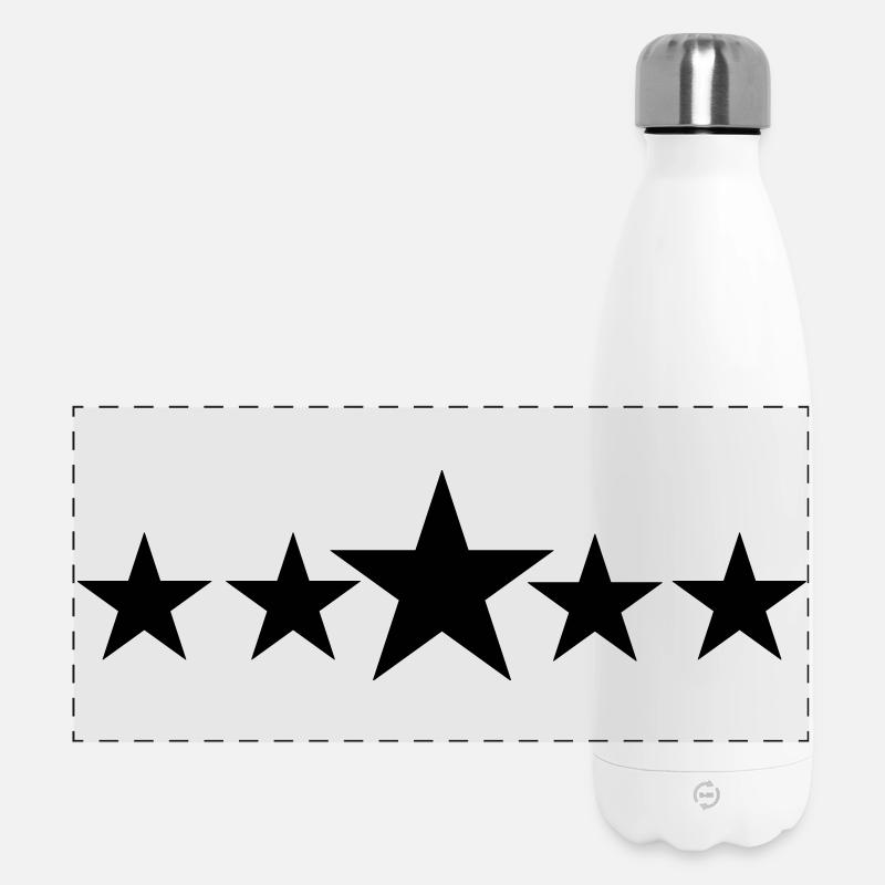 Five solid stars - Panoramic Thermal Bottle 500 ml - white