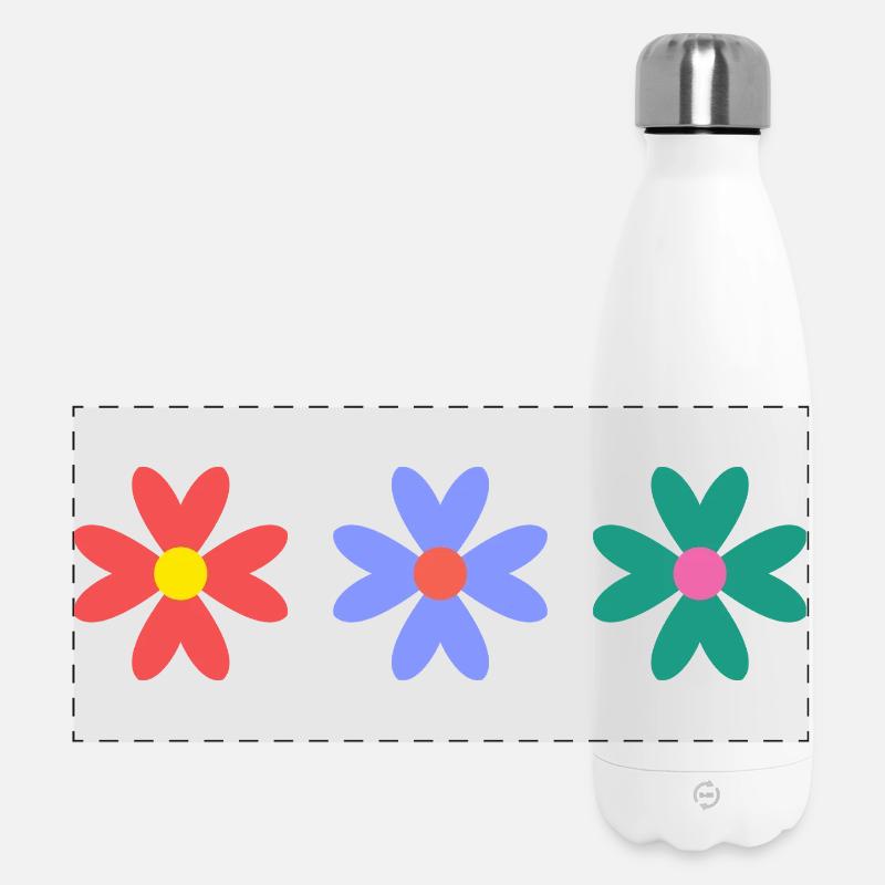 FLOWER. NATURE. ECOLOGY. ANNIVERSARY. FEAST - Panoramic Thermal Bottle 500 ml - white