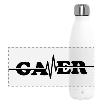 ECG à impulsions gamer - Gourde isotherme panoramique 500 ml - blanc - Devant