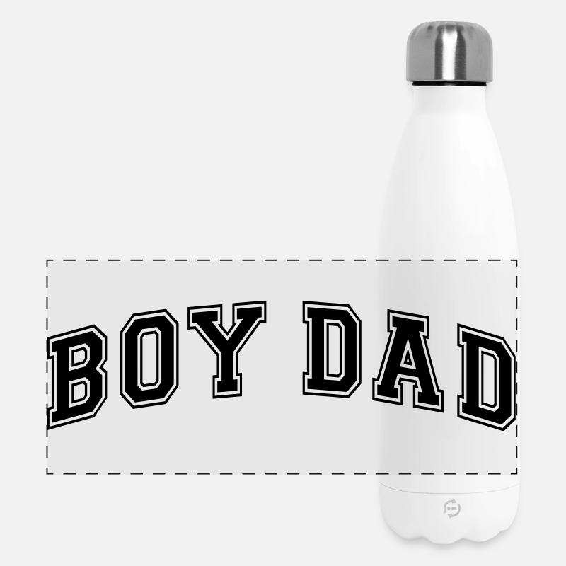 Boy Dad Father of a Son Dad Father's Day - Panoramic Thermal Bottle 500 ml - white