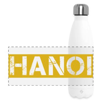 hanoi vintage text yellow  - Panorama Isolierflasche 500 ml - Weiß - Vorne