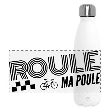   Roule ma poule / cyclisme - Gourde isotherme panoramique 500 ml - blanc - Devant