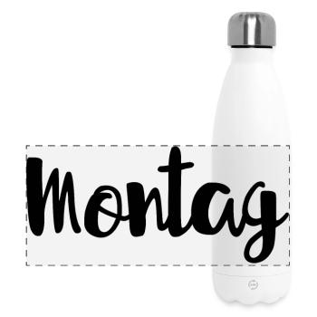 Montag Wochentag Wochenanfang - Panorama Isolierflasche 500 ml - Weiß - Vorne