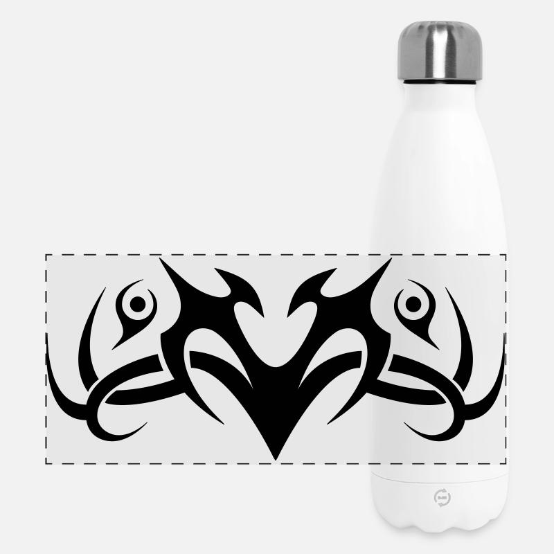Tribal 8 by Helfspawn - Panoramic Thermal Bottle 500 ml - white