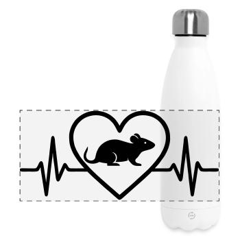 Rat Heart - Panoramic Thermal Bottle 500 ml - white - Front