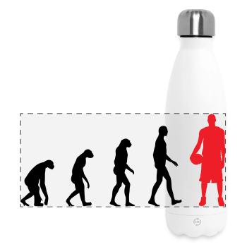 Basket Ball Evolution / Basketball  - Gourde isotherme panoramique 500 ml - blanc - Devant