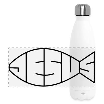 Jesus | Liebe | Glaube | Geschenk - Panorama Isolierflasche 500 ml - Weiß - Vorne
